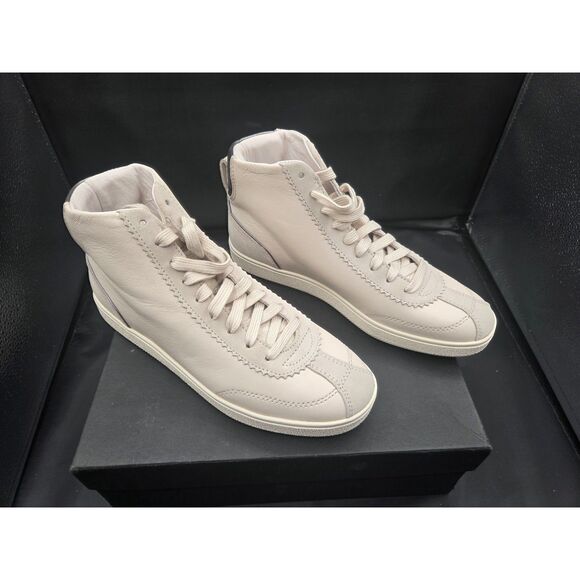 Coach Sheepa Nappa Suede Leather Chalk High Tops C213 Womens Size 8M NIB - Picture 1 of 10